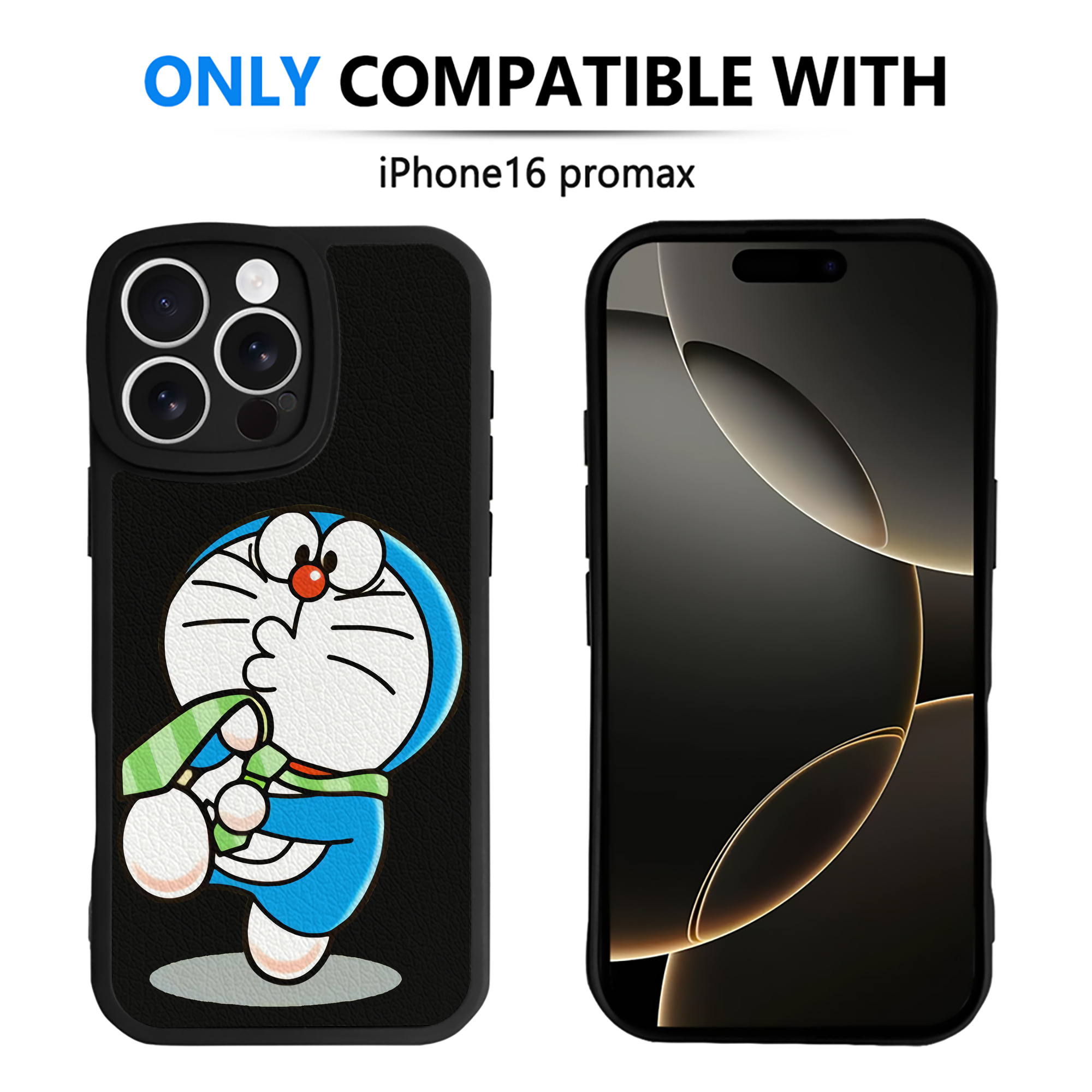 （画像用） ドラえもん Doraemon 【iPhone 16シリーズ対応】シリコンスマホケース（レザー調） 材質：シリコン